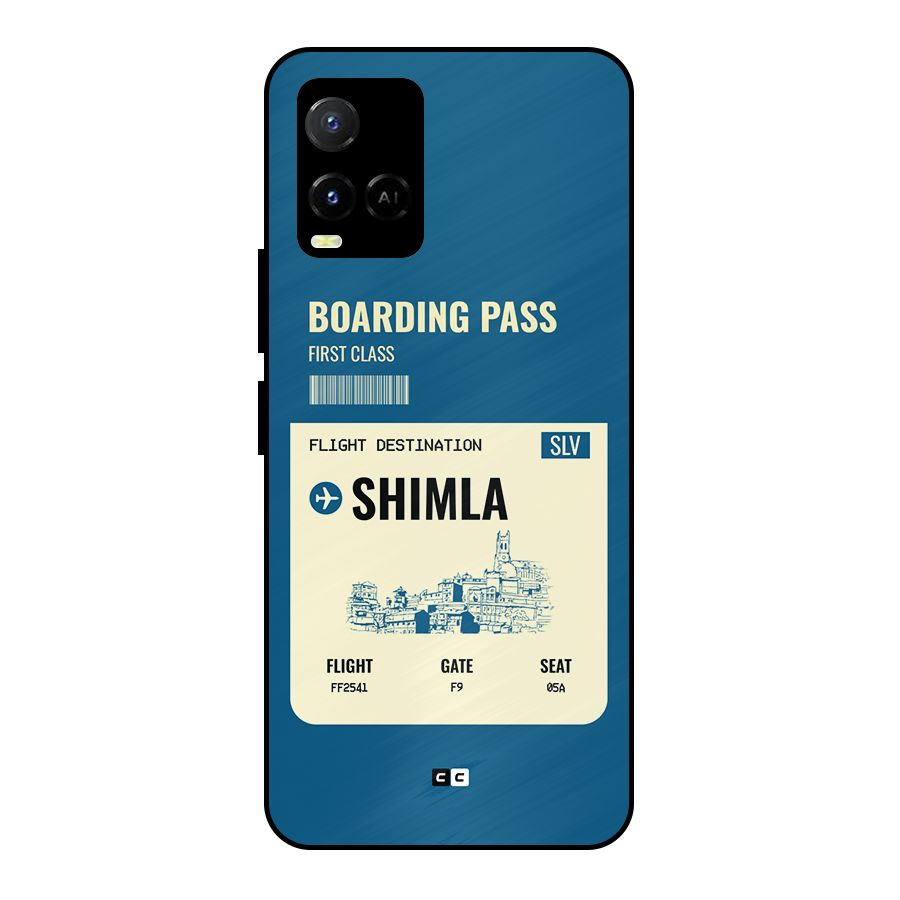 Shimla Boarding Pass Metal Back Case for Vivo Y21