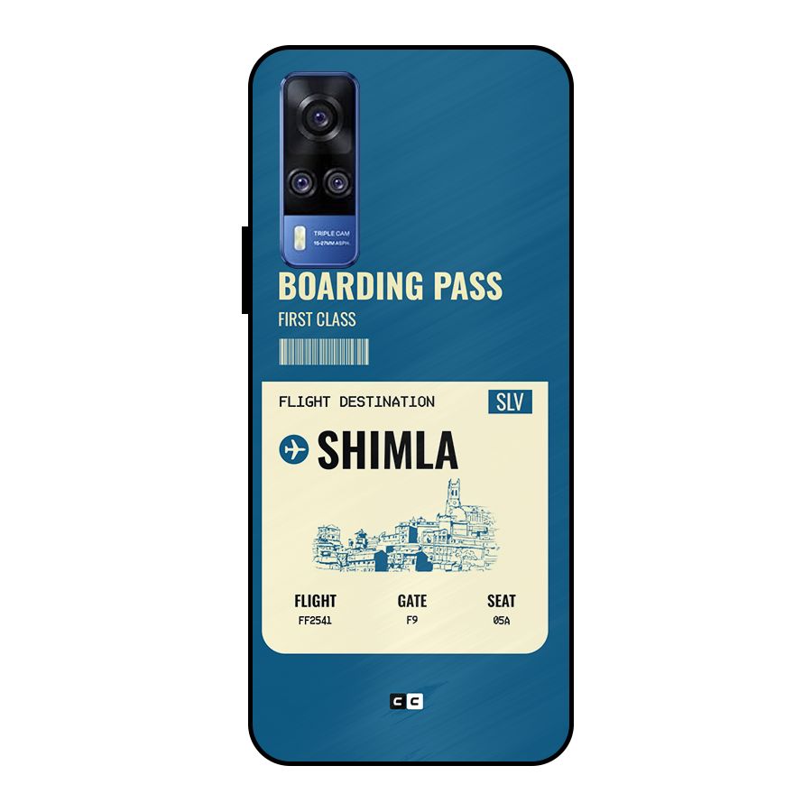 Shimla Boarding Pass Metal Back Case for Vivo Y51