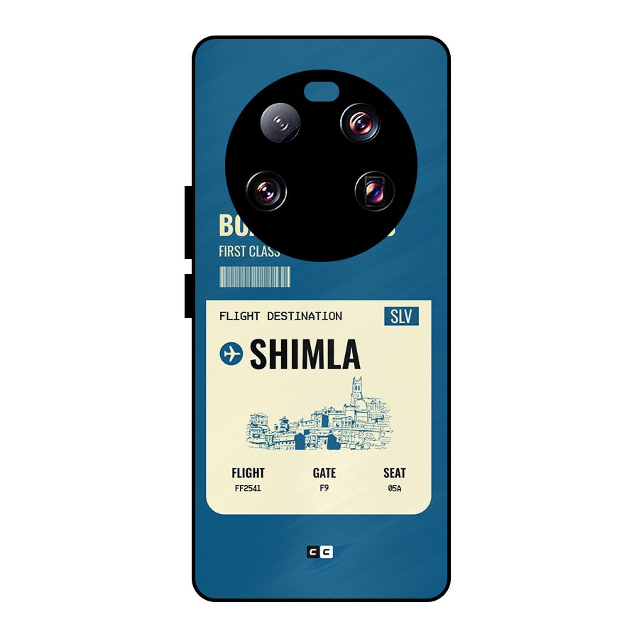 Shimla Boarding Pass Metal Back Case for Xiaomi 13 Ultra