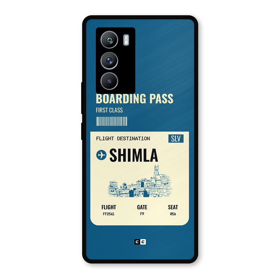 Shimla Boarding Pass Metal Back Case for iQOO 9 SE