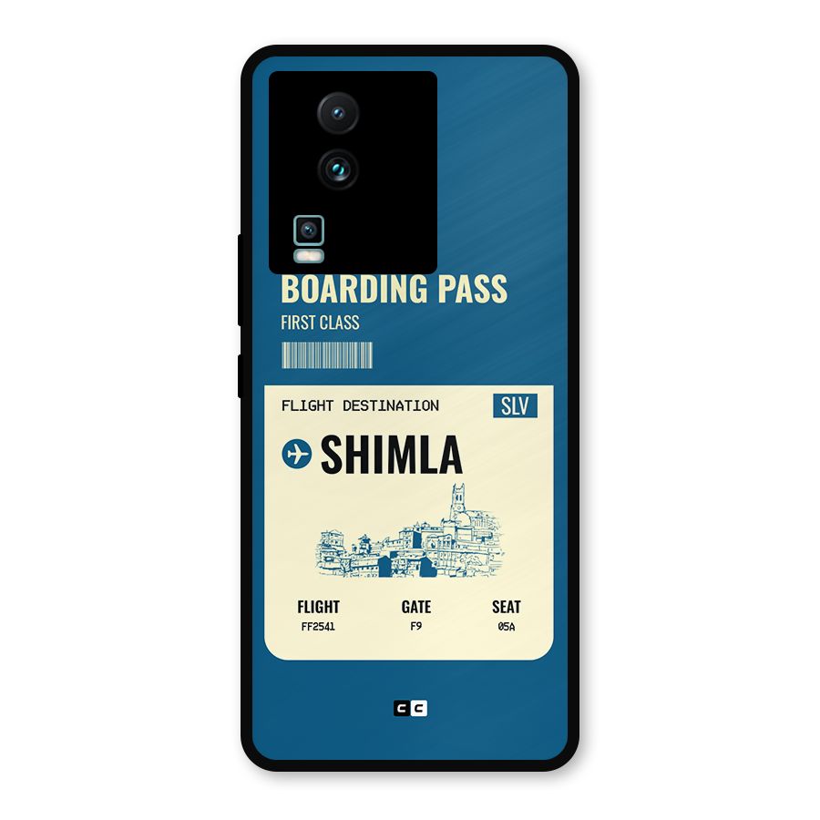 Shimla Boarding Pass Metal Back Case for iQOO Neo 7