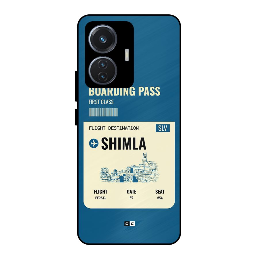 Shimla Boarding Pass Metal Back Case for iQOO Z6 44W