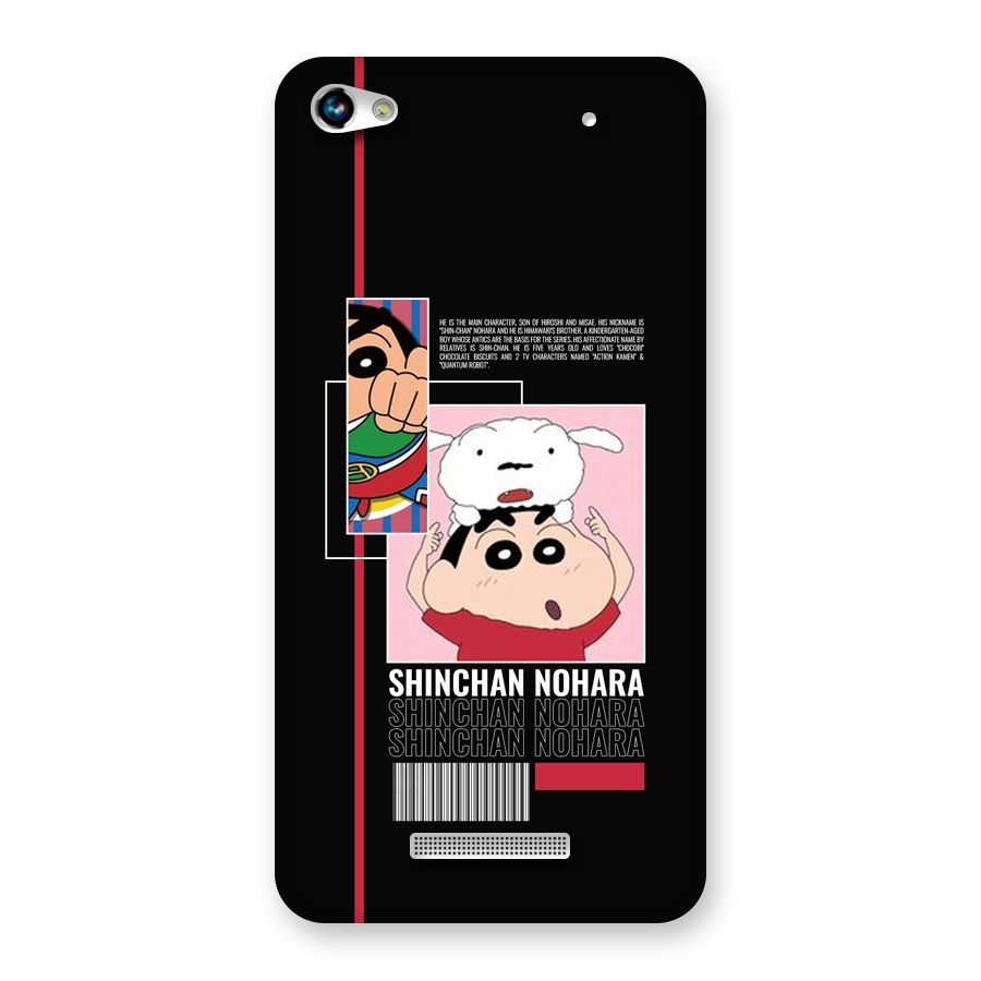 Shinchan Nohara Back Case for Canvas Hue 2 A316