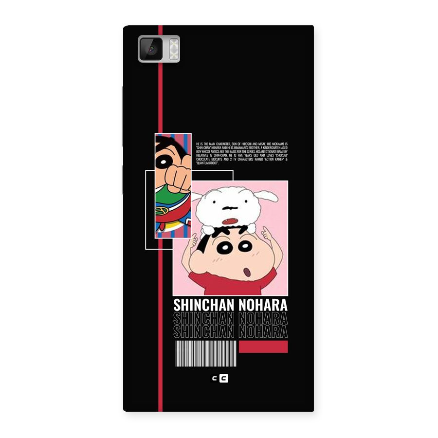 Shinchan Nohara Back Case for Mi3