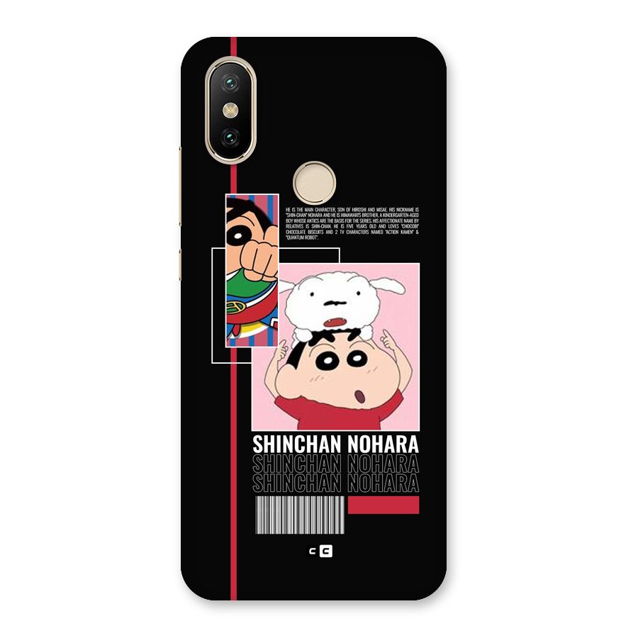 Shinchan Nohara Back Case for Mi A2