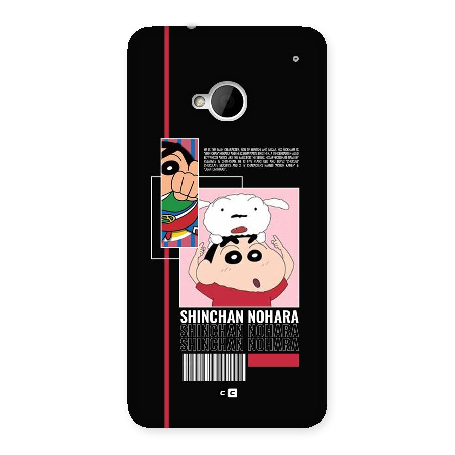 Shinchan Nohara Back Case for One M7 (Single Sim)