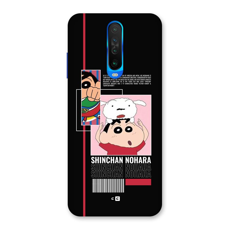 Shinchan Nohara Back Case for Poco X2