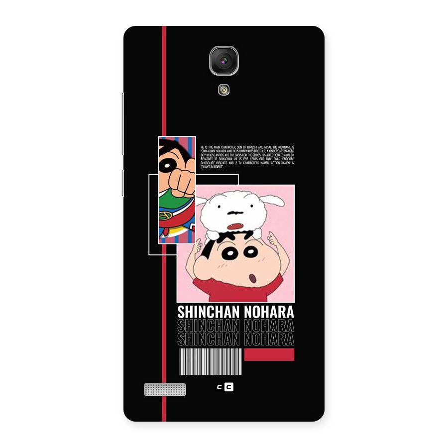 Shinchan Nohara Back Case for Redmi Note