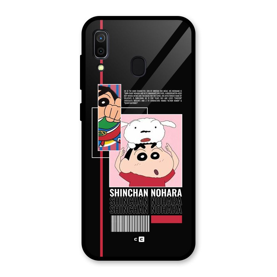 Shinchan Nohara Glass Back Case for Galaxy A30