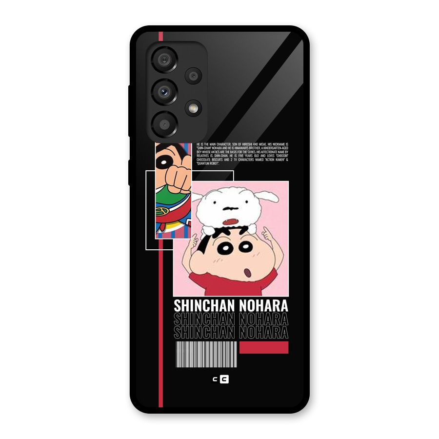 Shinchan Nohara Glass Back Case for Galaxy A33 5G