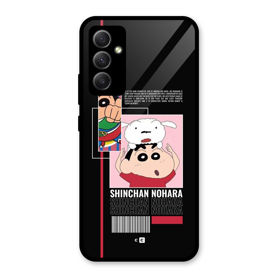 Shinchan Nohara Glass Back Case for Galaxy A34