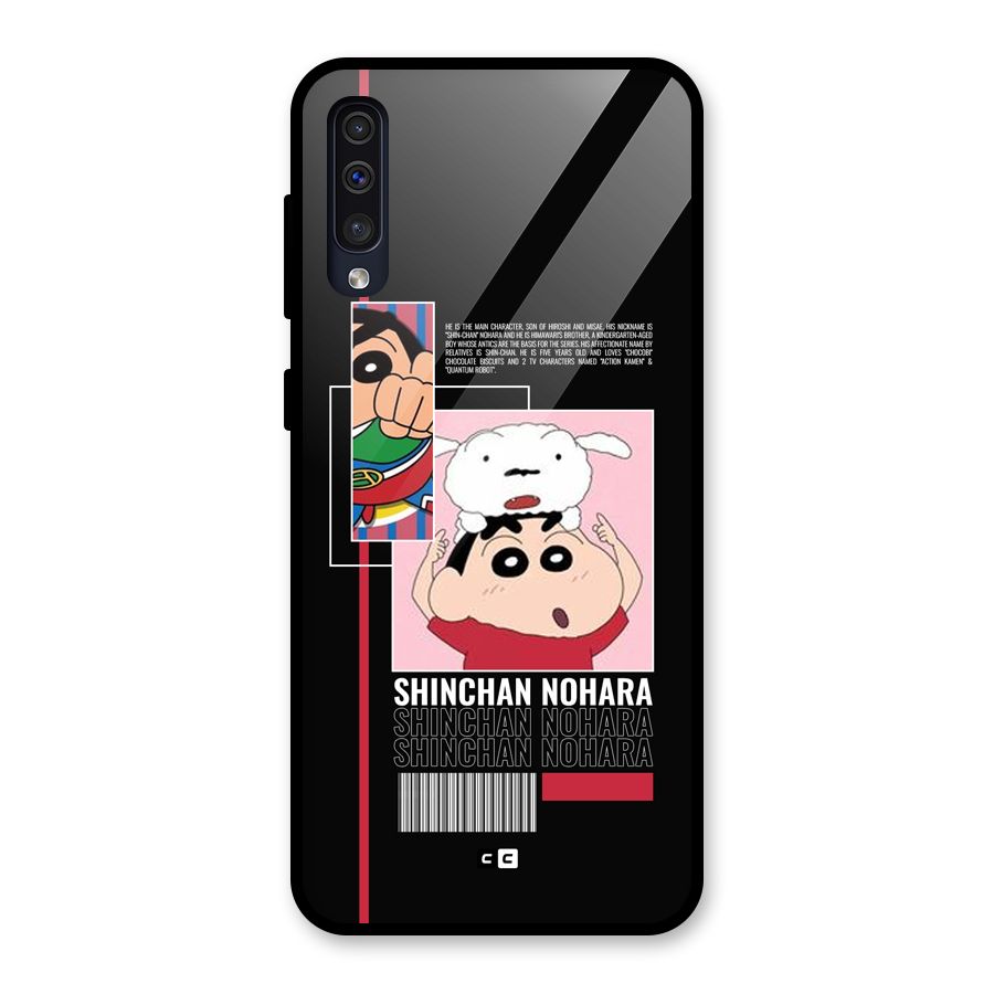 Shinchan Nohara Glass Back Case for Galaxy A50s
