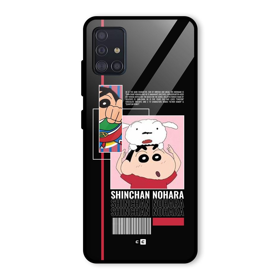 Shinchan Nohara Glass Back Case for Galaxy A51