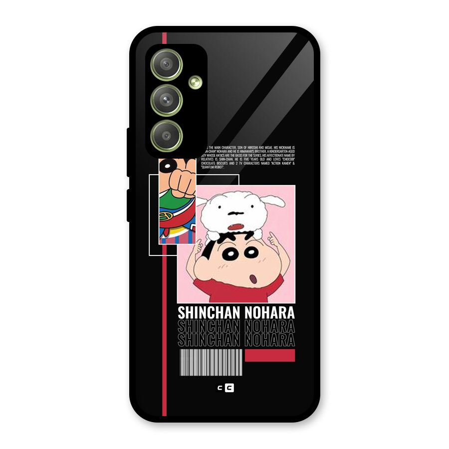 Shinchan Nohara Glass Back Case for Galaxy A54