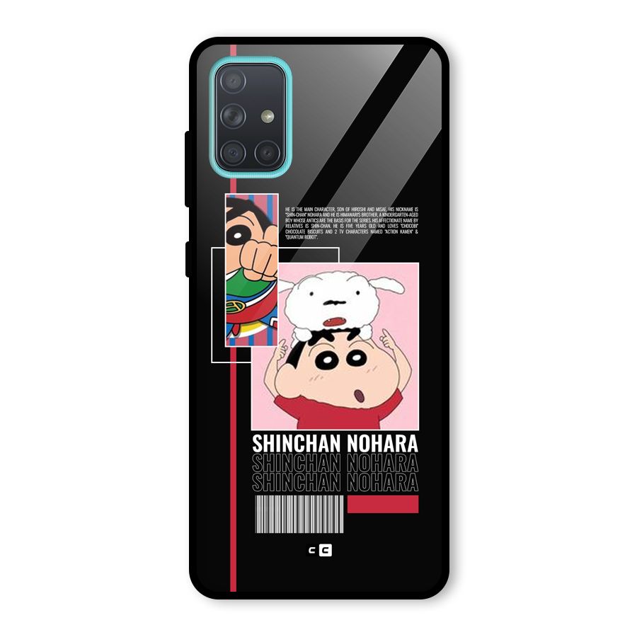 Shinchan Nohara Glass Back Case for Galaxy A71