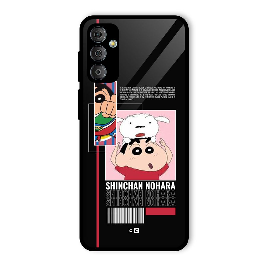 Shinchan Nohara Glass Back Case for Galaxy F23