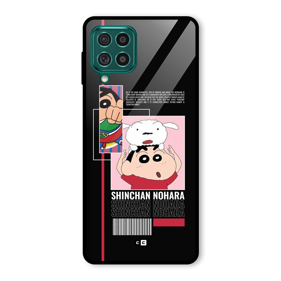 Shinchan Nohara Glass Back Case for Galaxy F62