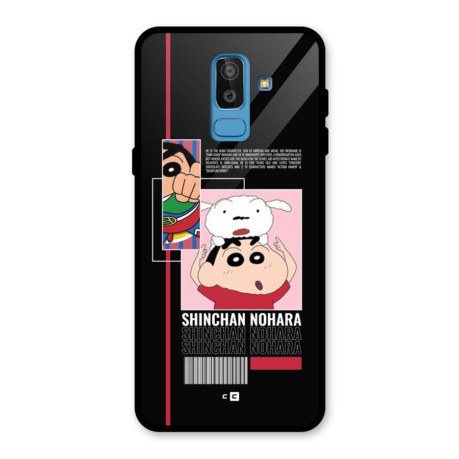 Shinchan Nohara Glass Back Case for Galaxy J8