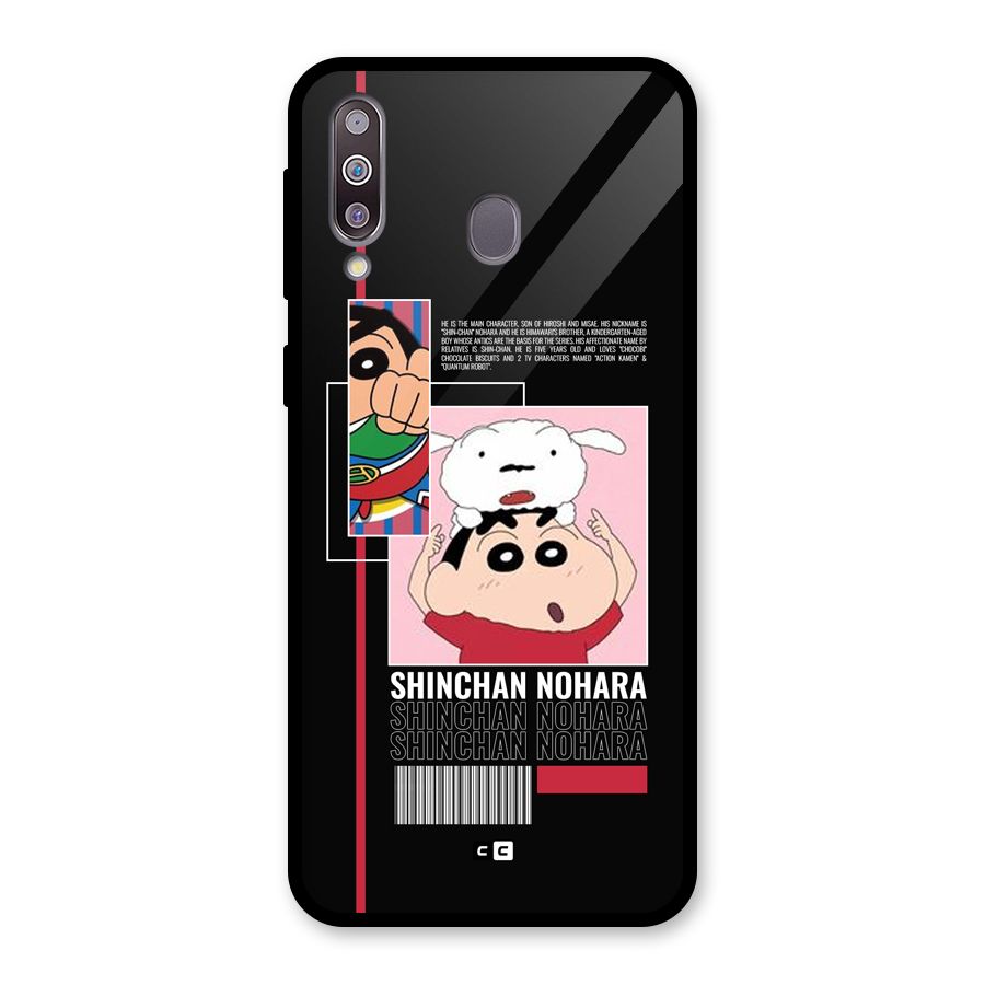 Shinchan Nohara Glass Back Case for Galaxy M30