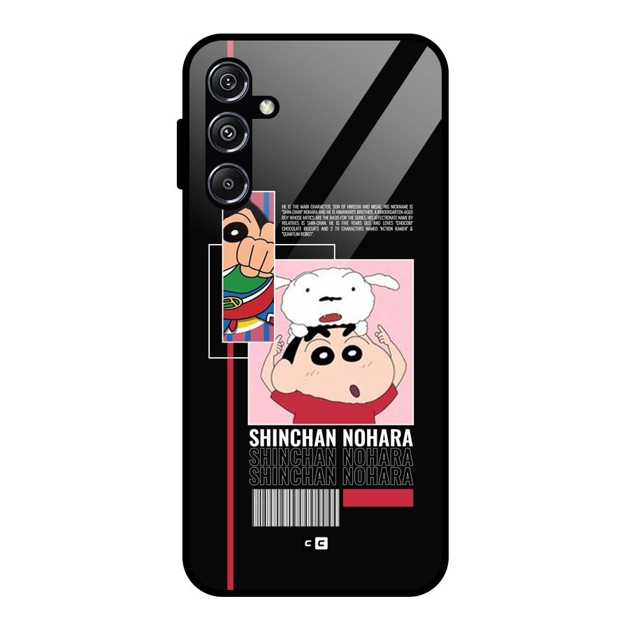 Shinchan Nohara Glass Back Case for Galaxy M34 5G