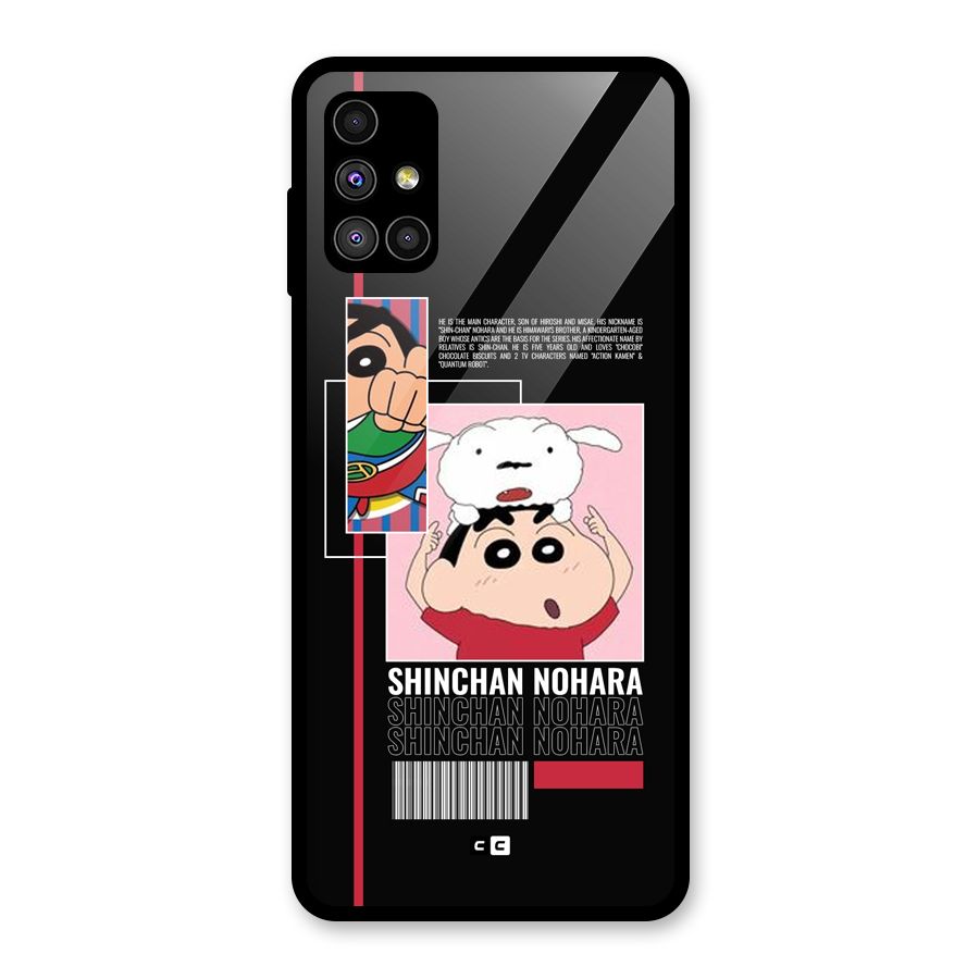 Shinchan Nohara Glass Back Case for Galaxy M51