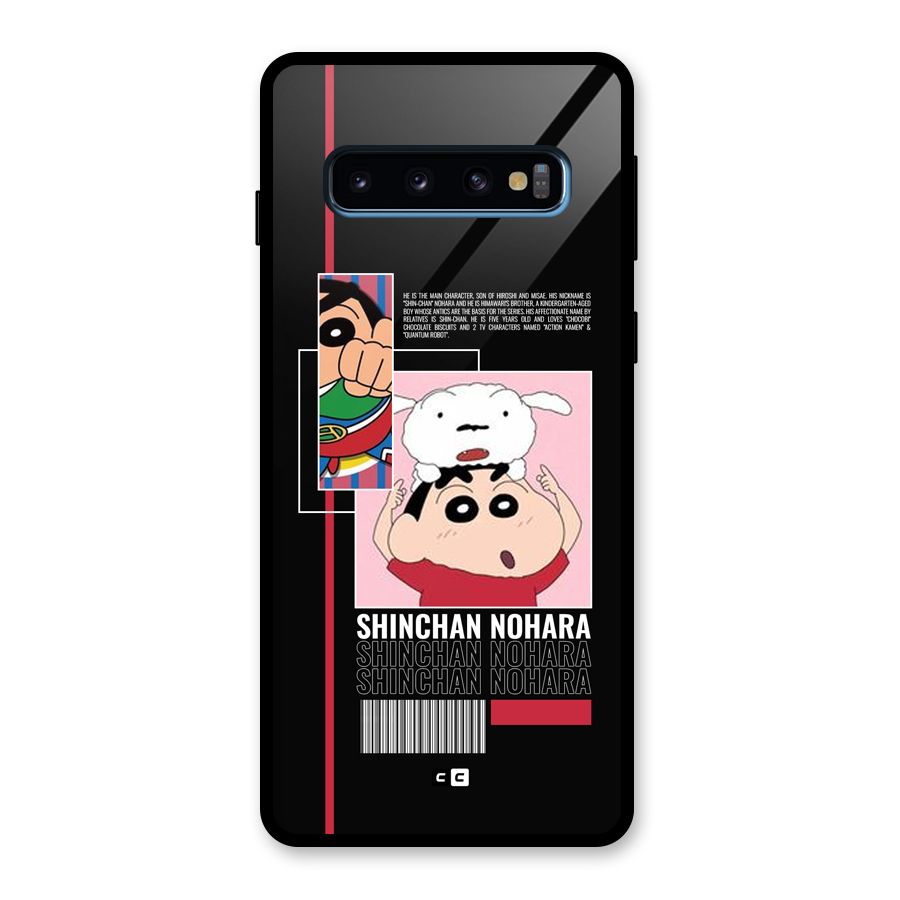 Shinchan Nohara Glass Back Case for Galaxy S10
