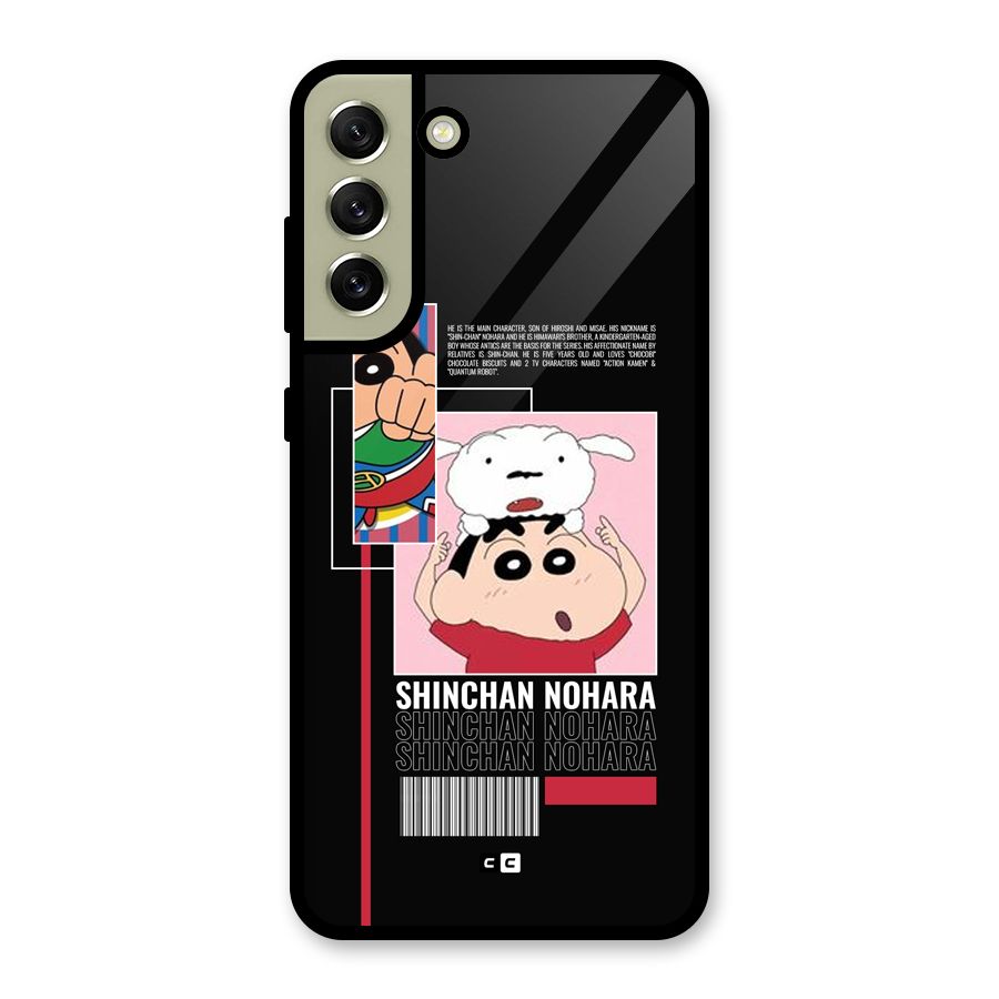 Shinchan Nohara Glass Back Case for Galaxy S21 FE 5G