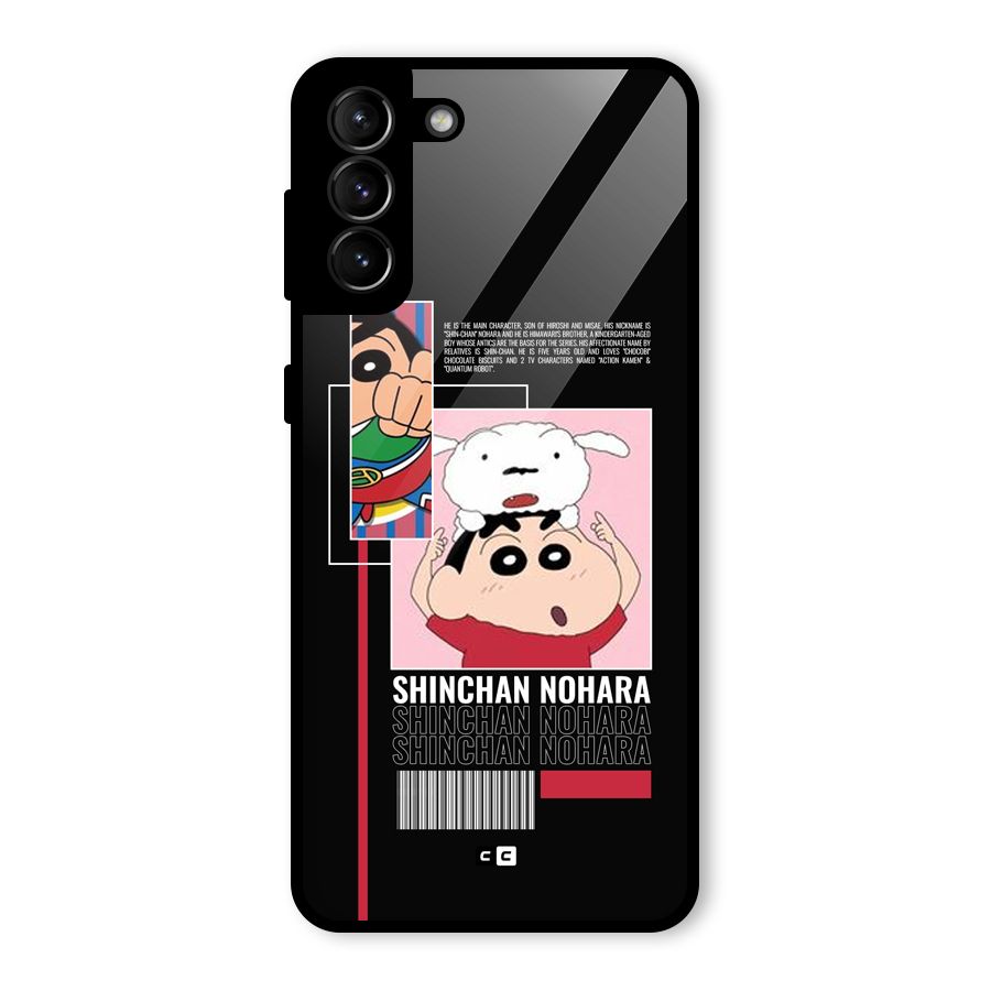 Shinchan Nohara Glass Back Case for Galaxy S21 Plus