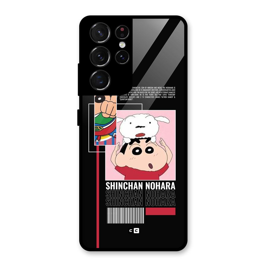 Shinchan Nohara Glass Back Case for Galaxy S21 Ultra 5G