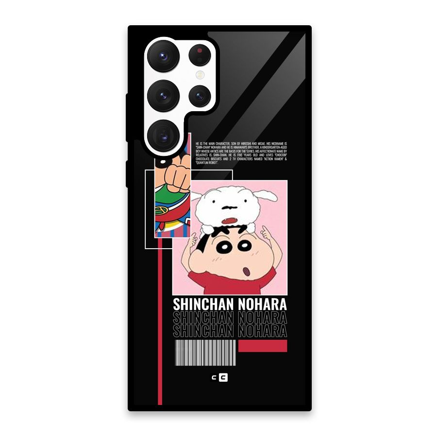 Shinchan Nohara Glass Back Case for Galaxy S22 Ultra 5G