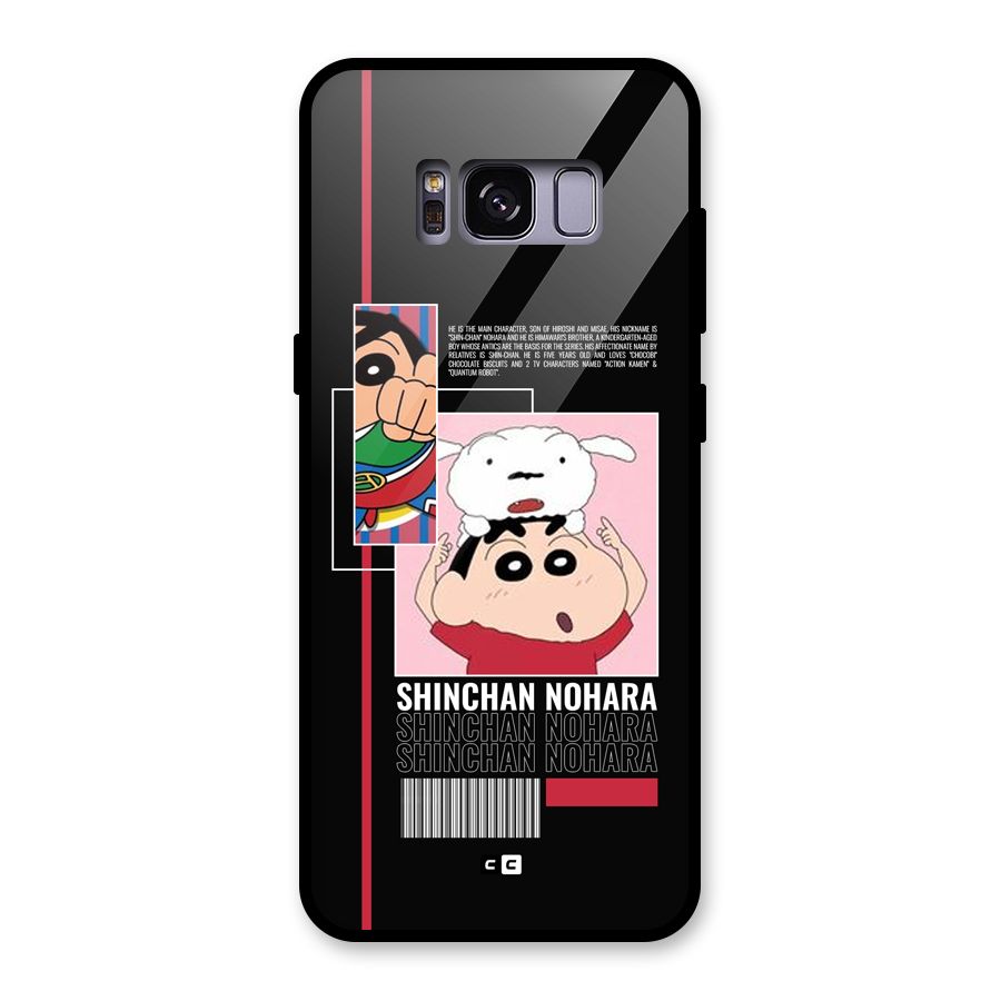 Shinchan Nohara Glass Back Case for Galaxy S8