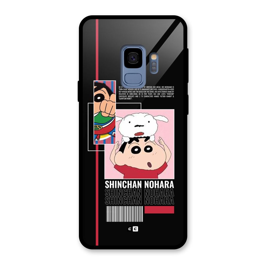 Shinchan Nohara Glass Back Case for Galaxy S9