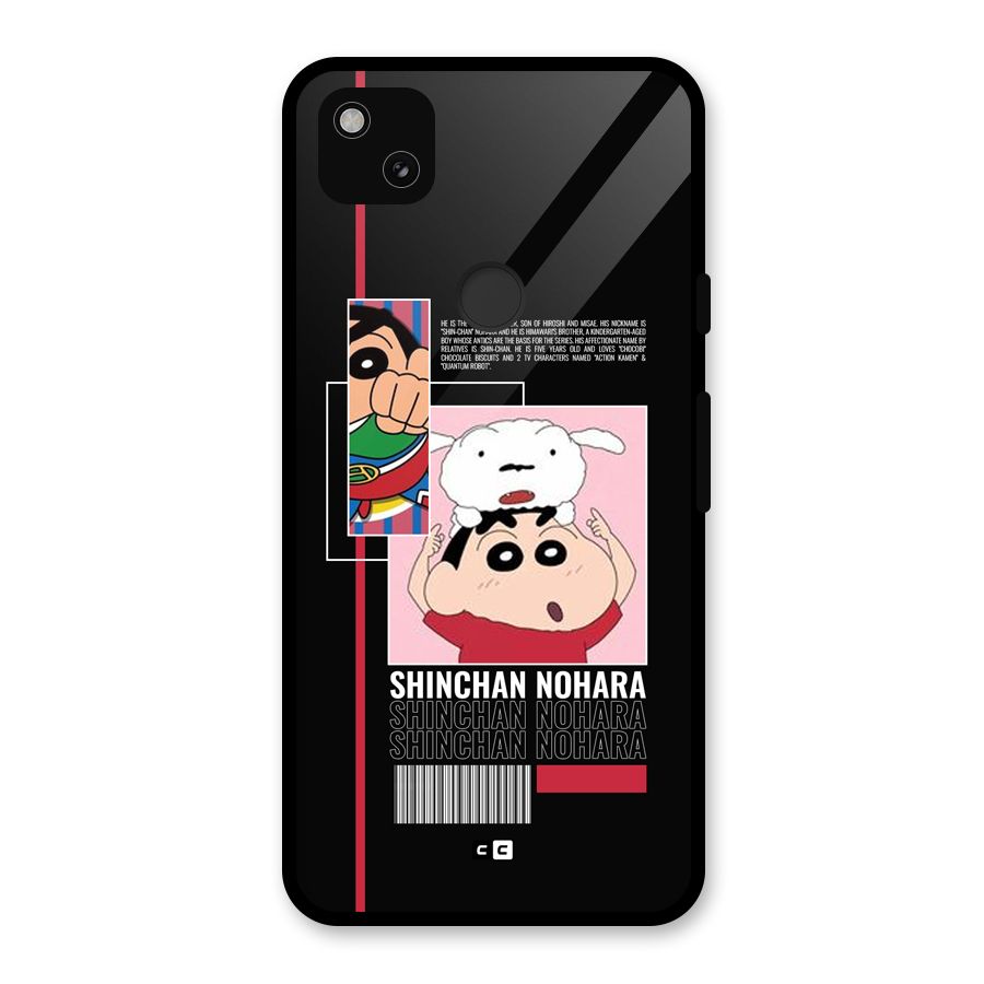 Shinchan Nohara Glass Back Case for Google Pixel 4a