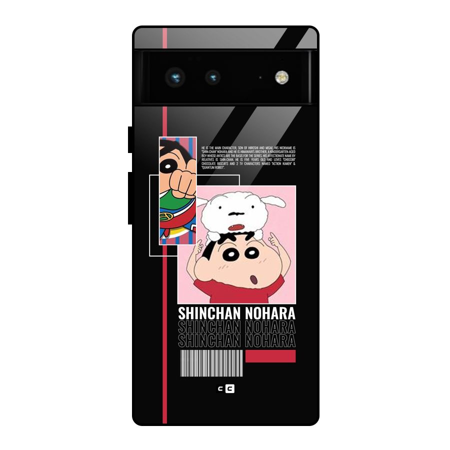 Shinchan Nohara Glass Back Case for Google Pixel 6