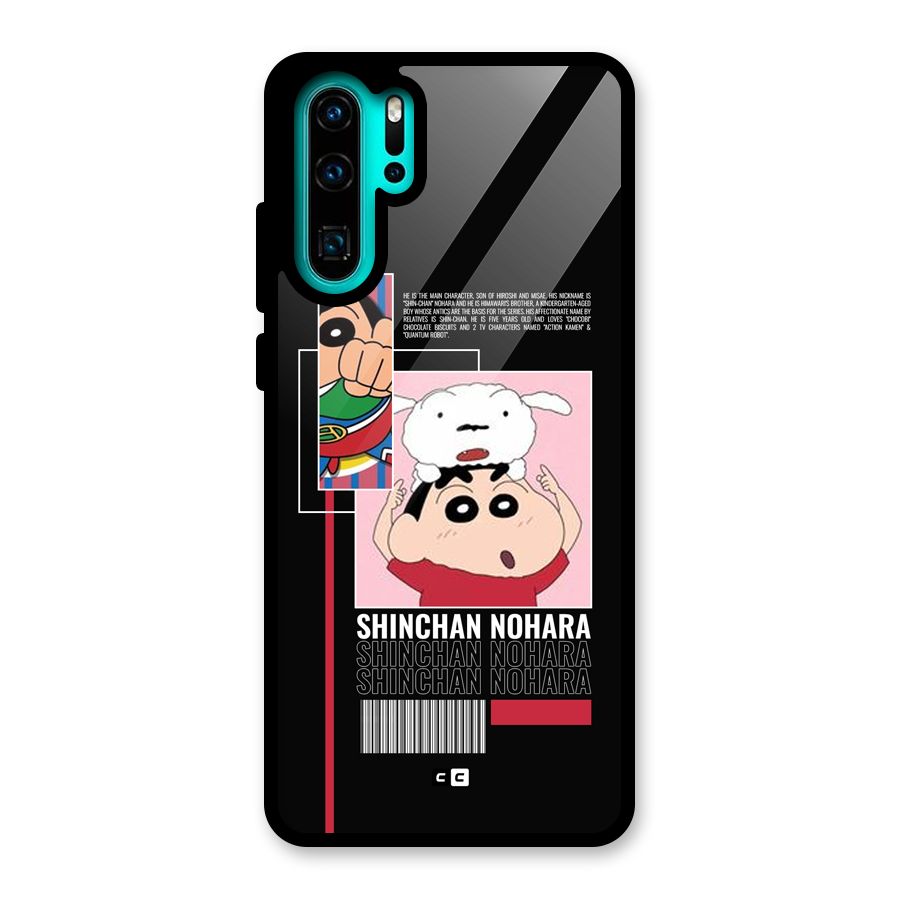 Shinchan Nohara Glass Back Case for Huawei P30 Pro