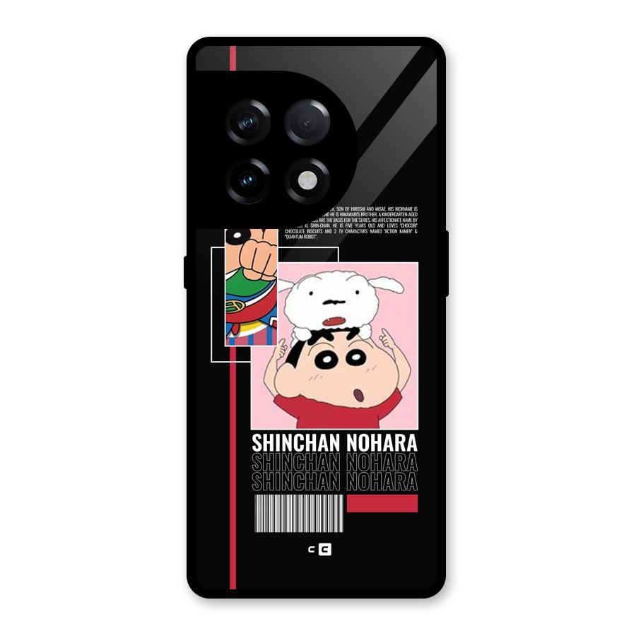 Shinchan Nohara Glass Back Case for OnePlus 11R