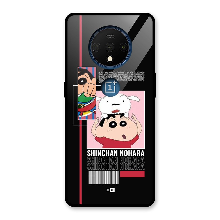 Shinchan Nohara Glass Back Case for OnePlus 7T