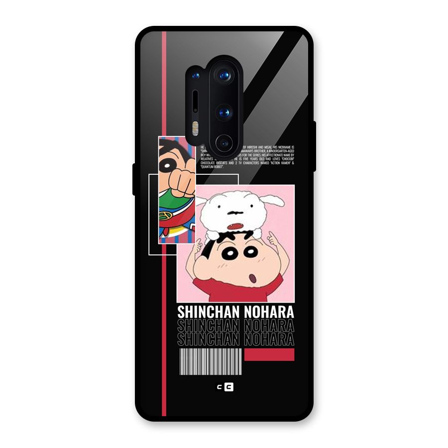 Shinchan Nohara Glass Back Case for OnePlus 8 Pro