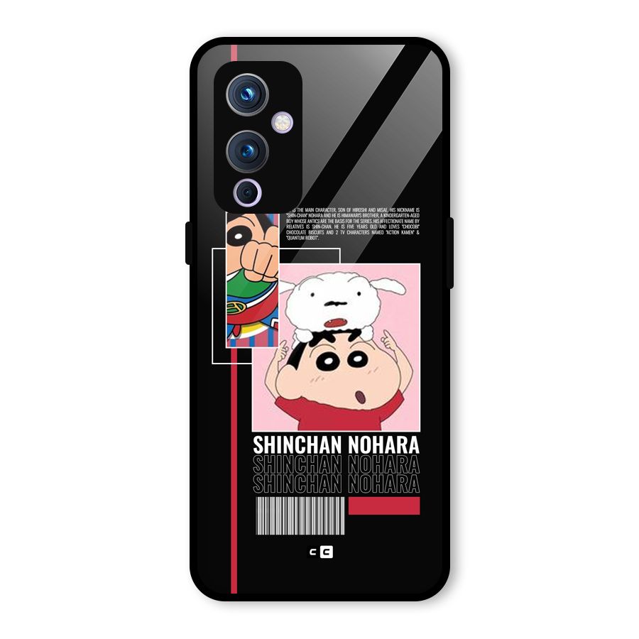 Shinchan Nohara Glass Back Case for OnePlus 9