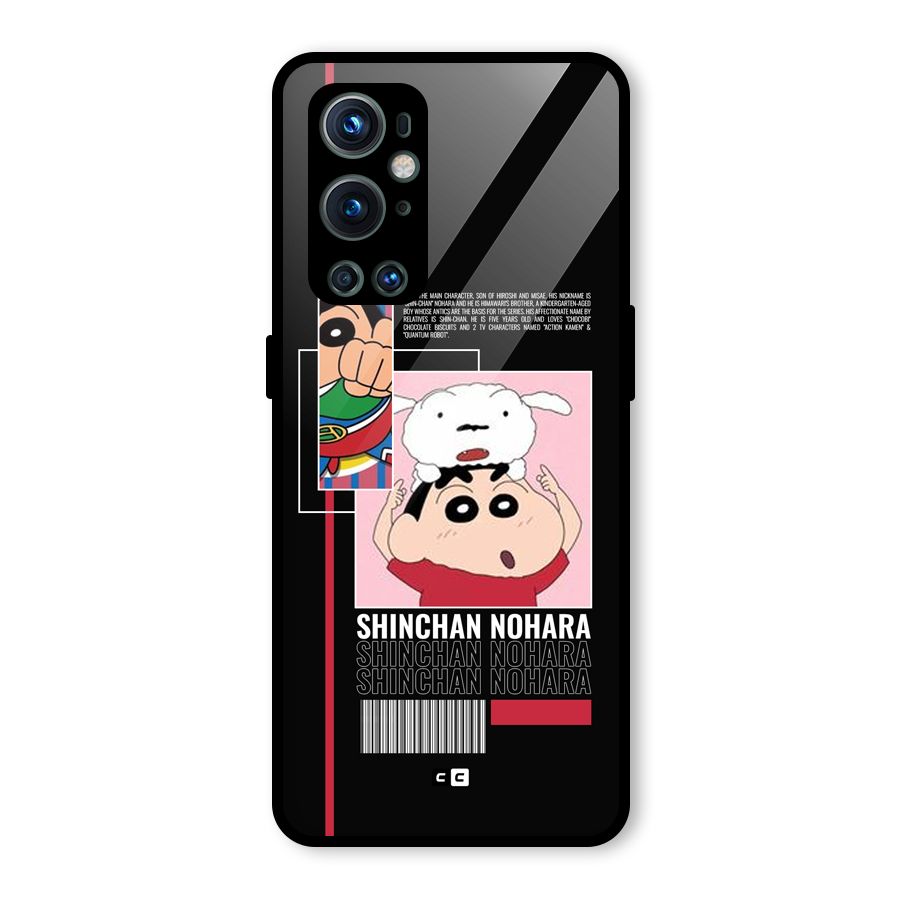 Shinchan Nohara Glass Back Case for OnePlus 9 Pro