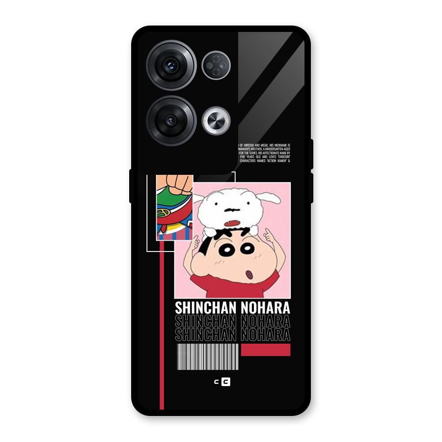 Shinchan Nohara Glass Back Case for Oppo Reno8 Pro 5G