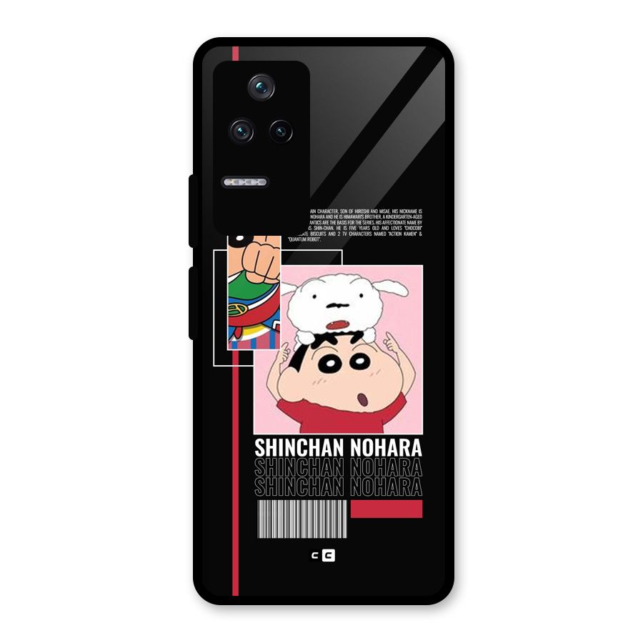 Shinchan Nohara Glass Back Case for Poco F4 5G