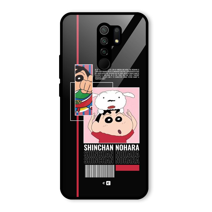 Shinchan Nohara Glass Back Case for Poco M2