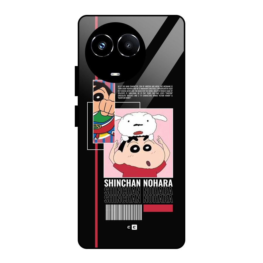 Shinchan Nohara Glass Back Case for Realme 11X