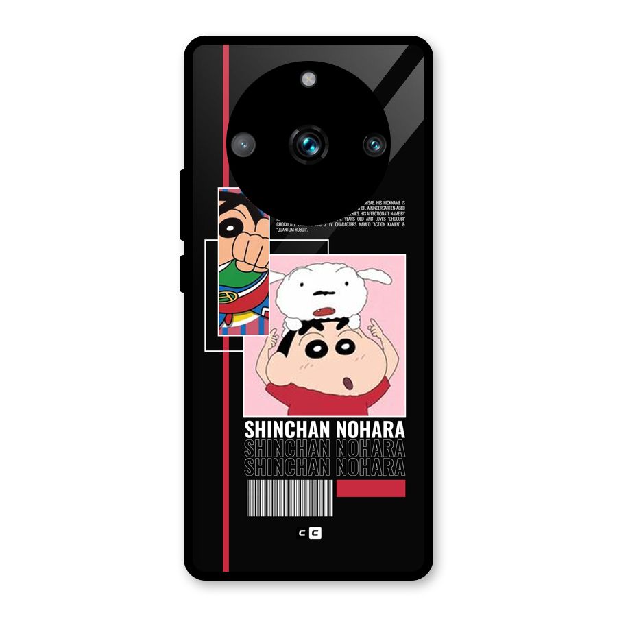Shinchan Nohara Glass Back Case for Realme 11 Pro
