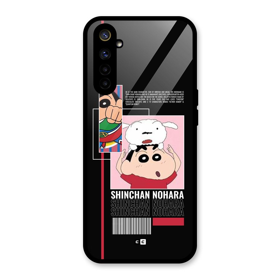 Shinchan Nohara Glass Back Case for Realme 6