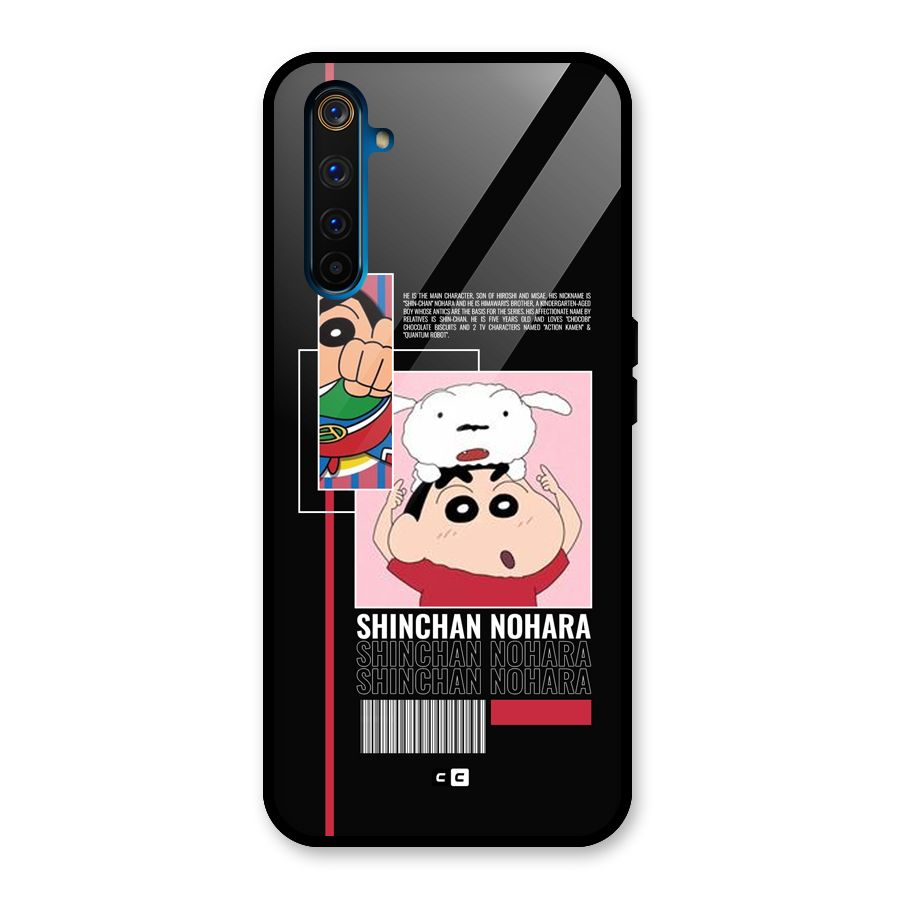 Shinchan Nohara Glass Back Case for Realme 6 Pro