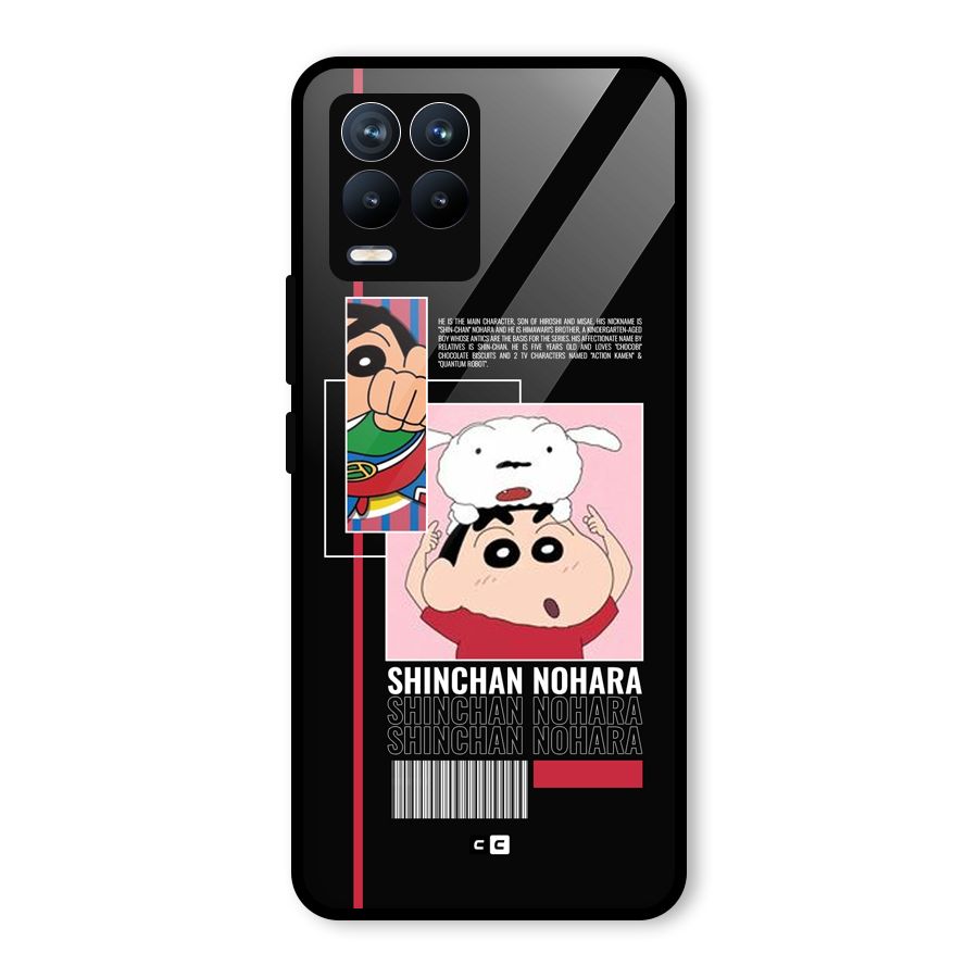 Shinchan Nohara Glass Back Case for Realme 8