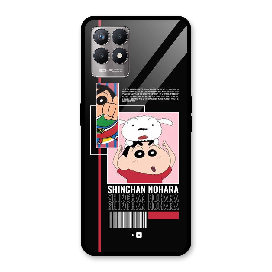 Shinchan Nohara Glass Back Case for Realme 8i