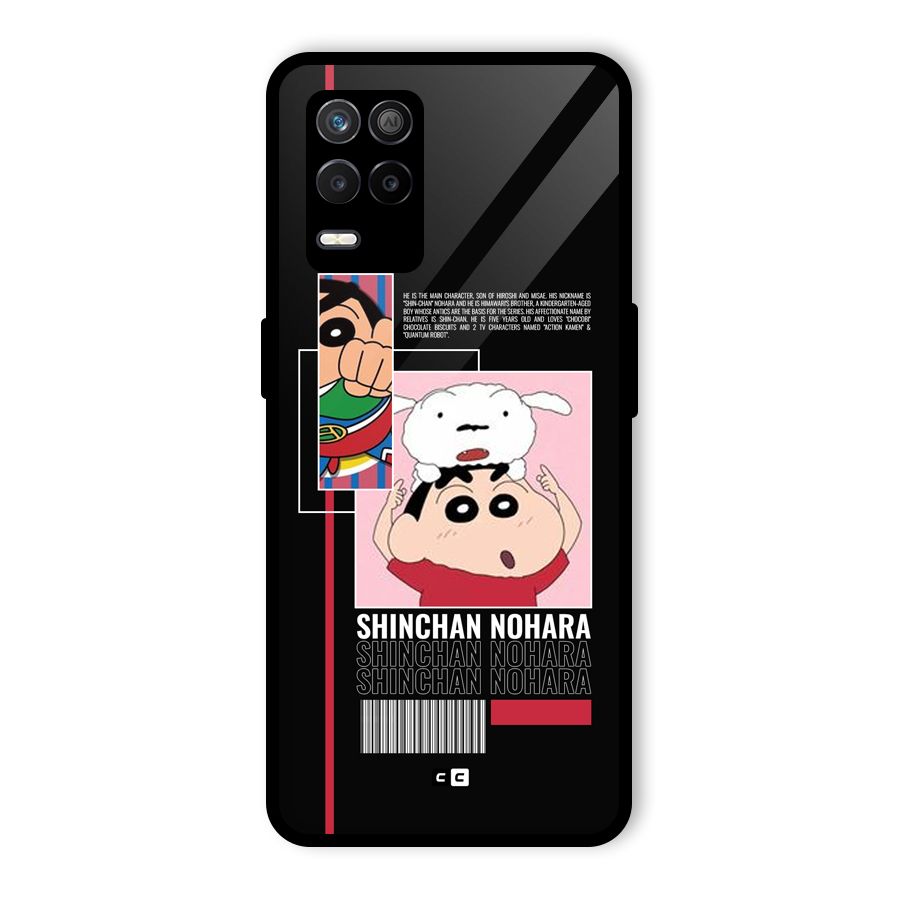 Shinchan Nohara Glass Back Case for Realme 8s 5G